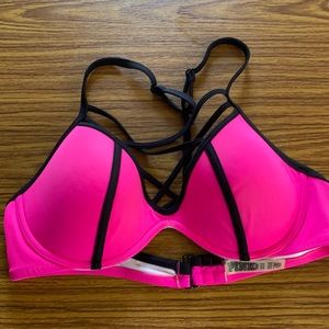 VS Pink Cross Bikini Top